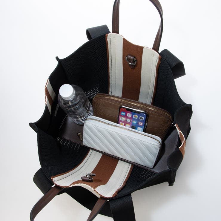 カシュカシュ / マルチカラーストライプ2wayスクエアトート | UNBILLION | 詳細画像20 