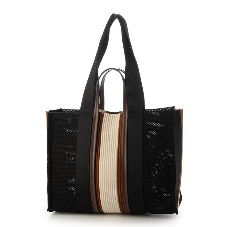 D | カシュカシュ / マルチカラーストライプ2wayスクエアトート | UNBILLION