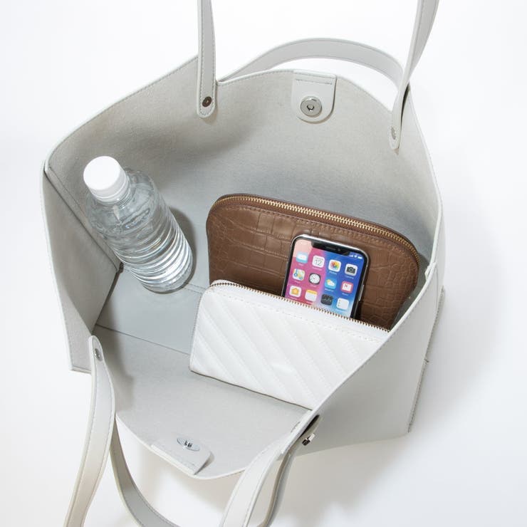 カシュカシュ cachecache / ポーチ付横長2ハンドルトート | UNBILLION | 詳細画像9 