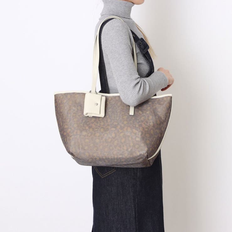 カシュカシュ cachecache チュールメッシュヒョウ柄プリントトートＬ | UNBILLION | 詳細画像1 