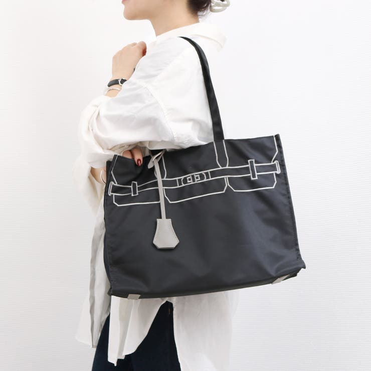 カシュカシュ cachecache / トロンプルイユ刺繍スクエアトート | UNBILLION | 詳細画像5 
