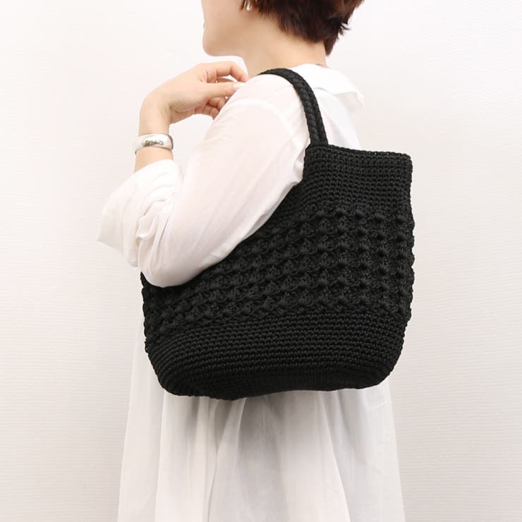 カシュカシュ cachecache / 柄編みベーシックトート カゴバッグ | UNBILLION | 詳細画像8 