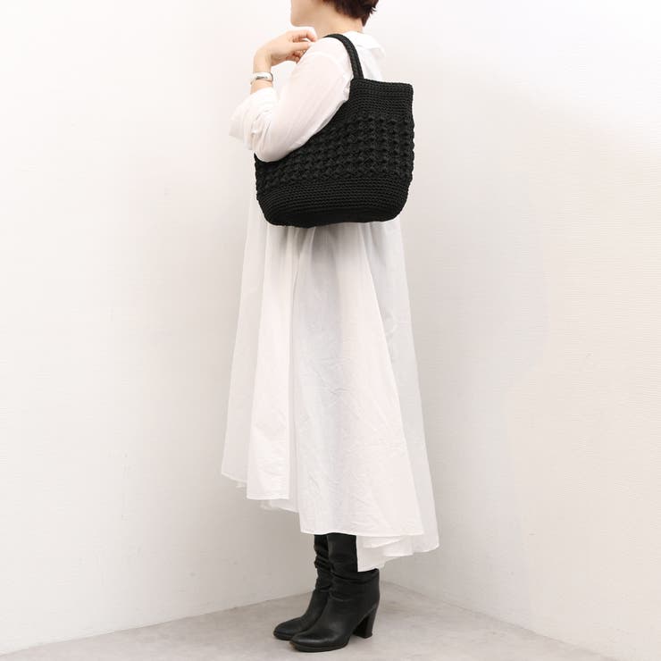 カシュカシュ cachecache / 柄編みベーシックトート カゴバッグ | UNBILLION | 詳細画像9 