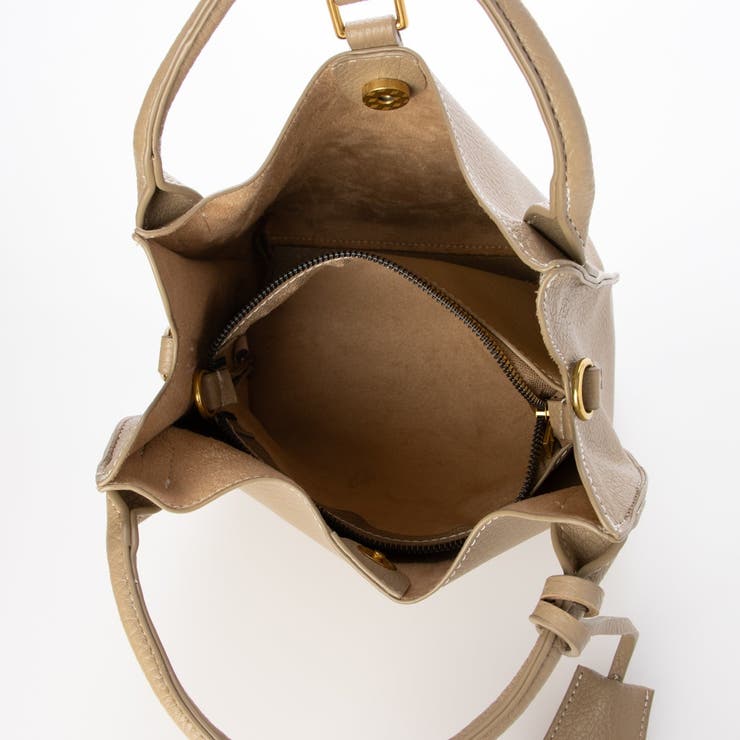 カシュカシュ cachecache 1枚革風ショルダーベルト付ディテールトート | UNBILLION | 詳細画像14 