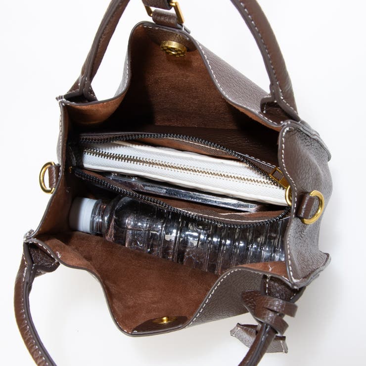 カシュカシュ cachecache 1枚革風ショルダーベルト付ディテールトート | UNBILLION | 詳細画像26 