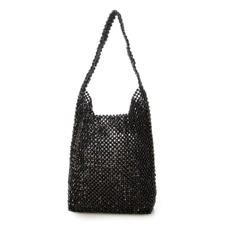 ブラック | カシュカシュ cachecache / メタリックビーズミニホーボーバッグ | UNBILLION
