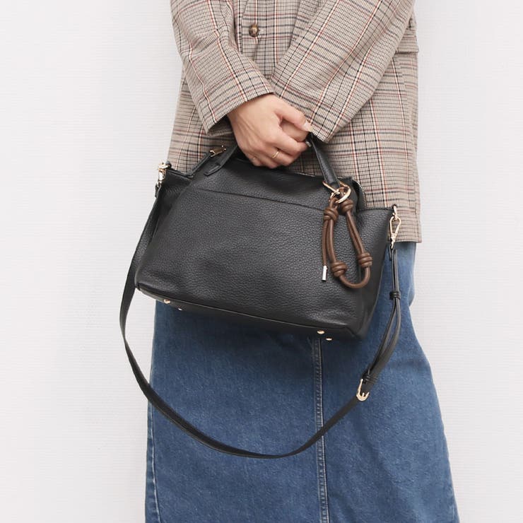 カシュカシュ cachecache チャーム付シボフェイクレザー2wayバッグ | UNBILLION | 詳細画像15 