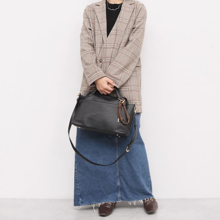 カシュカシュ cachecache チャーム付シボフェイクレザー2wayバッグ | UNBILLION | 詳細画像16 