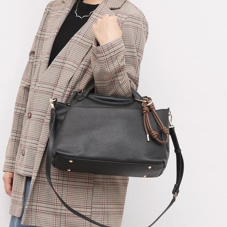 カシュカシュ cachecache チャーム付シボフェイクレザー2wayバッグ | UNBILLION | 詳細画像17 
