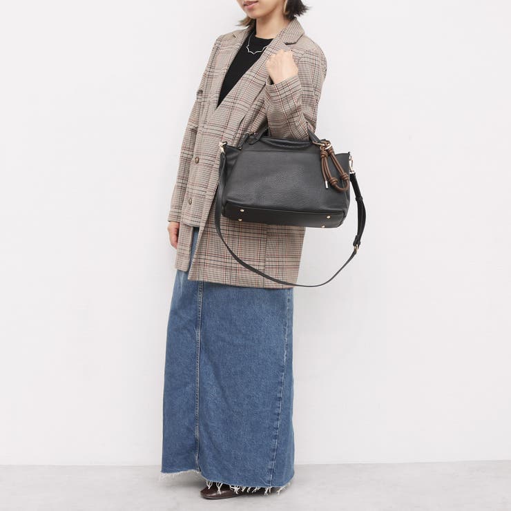 カシュカシュ cachecache チャーム付シボフェイクレザー2wayバッグ | UNBILLION | 詳細画像18 