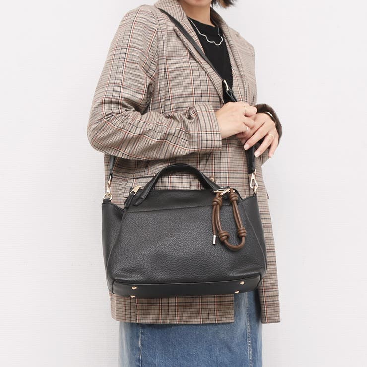 カシュカシュ cachecache チャーム付シボフェイクレザー2wayバッグ | UNBILLION | 詳細画像19 