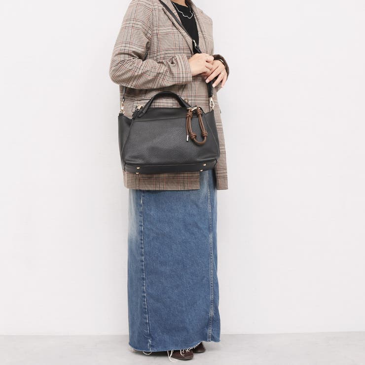カシュカシュ cachecache チャーム付シボフェイクレザー2wayバッグ | UNBILLION | 詳細画像20 