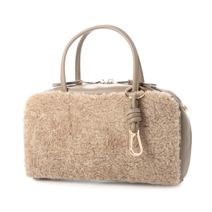 オーク | カシュカシュ cachecache / 横長ボアボストンバッグ | UNBILLION