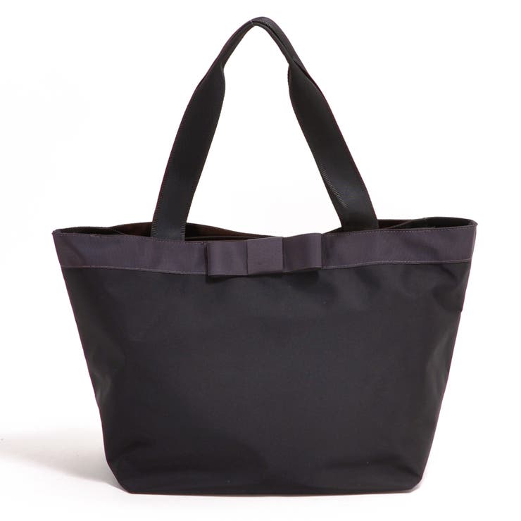 ブラック | カシュカシュ cachecache / WEB限定ナイロンリボントートバッグＬ | UNBILLION