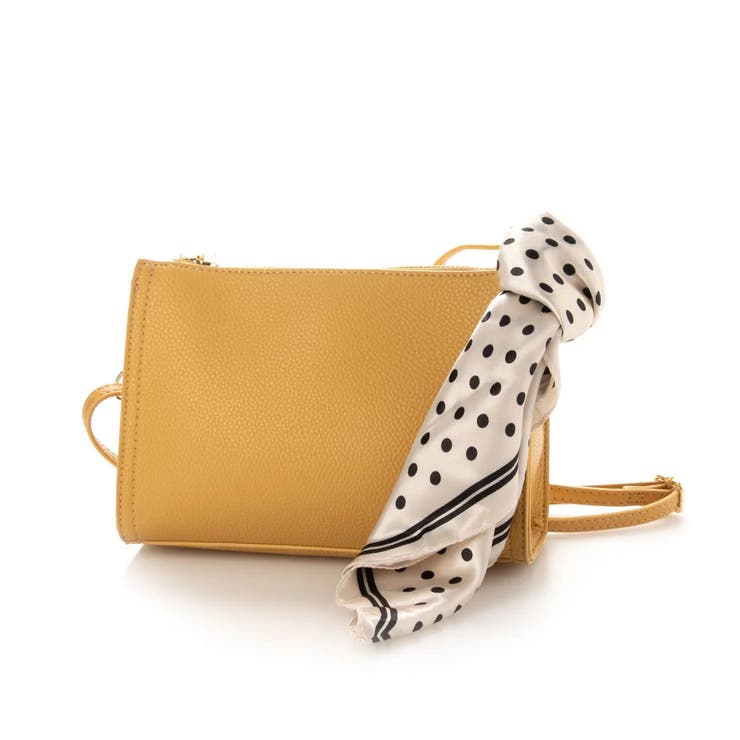 マスタード | カシュカシュ cachecache / WEB限定スカーフ付ボックスショルダー | UNBILLION