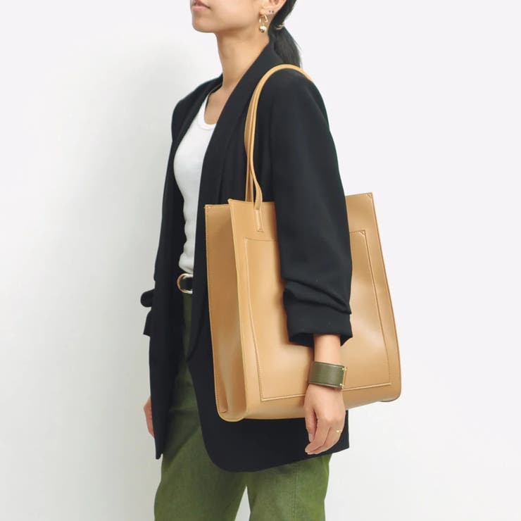 カシュカシュ / WEB限定シンセティックレザーフロントポケットトート | UNBILLION | 詳細画像1 