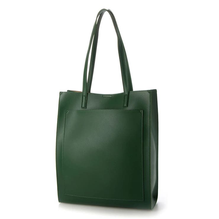 グリーン | カシュカシュ / WEB限定シンセティックレザーフロントポケットトート | UNBILLION