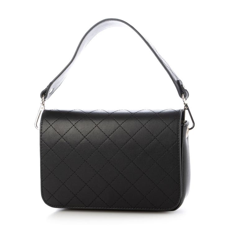 ブラック | カシュカシュ  / キルティングフラップ2WAYショルダーバッグ | UNBILLION