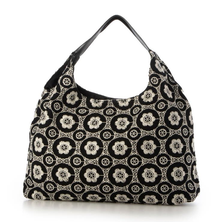 ブラックドット | カシュカシュ cachecache / WEB限定刺繍2本手トートバッグ | UNBILLION