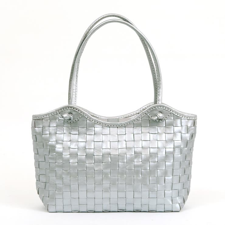 シルバー | 【訳あり商品】 牛革レザーメッシュトートL | UNBILLION