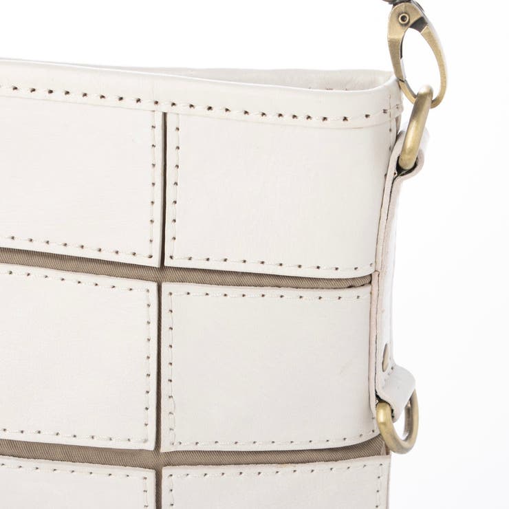 ピークスピーク / 牛革パッチワーク口折れ2wayショルダー | UNBILLION | 詳細画像13 