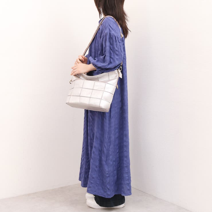 ピークスピーク / 牛革パッチワーク口折れ2wayショルダー | UNBILLION | 詳細画像2 