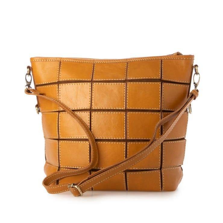 ピークスピーク / 牛革パッチワーク口折れ2wayショルダー | UNBILLION | 詳細画像24 