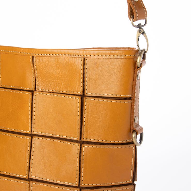 ピークスピーク / 牛革パッチワーク口折れ2wayショルダー | UNBILLION | 詳細画像29 