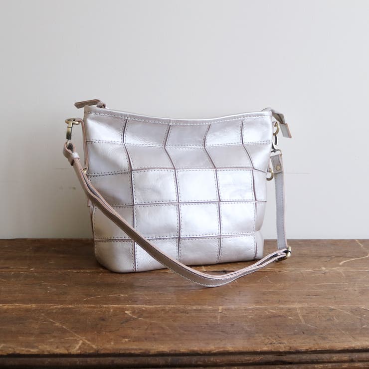 ピークスピーク / 牛革パッチワーク口折れ2wayショルダー | UNBILLION | 詳細画像3 