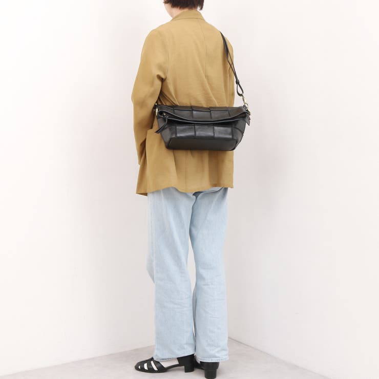 ピークスピーク / 牛革パッチワーク口折れ2wayショルダー | UNBILLION | 詳細画像7 