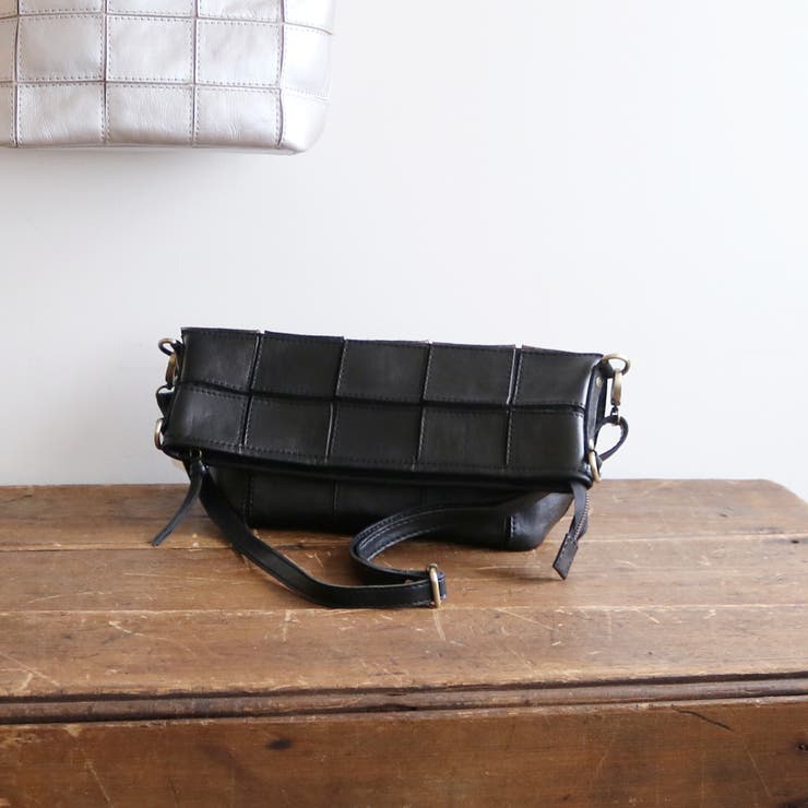 ピークスピーク / 牛革パッチワーク口折れ2wayショルダー | UNBILLION | 詳細画像8 