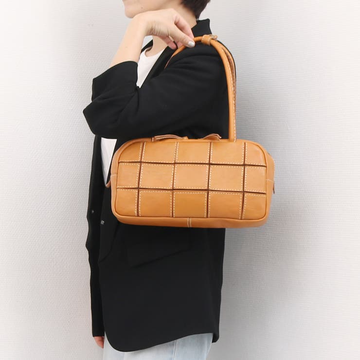 ピークスピーク / 牛革パッチワーク横長ボストン | UNBILLION | 詳細画像4 