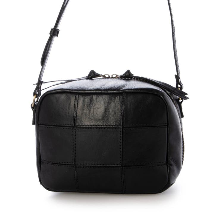 ブラック | ピークスピーク PEAKSPEAK / 牛革パッチワークスクエアショルダー | UNBILLION