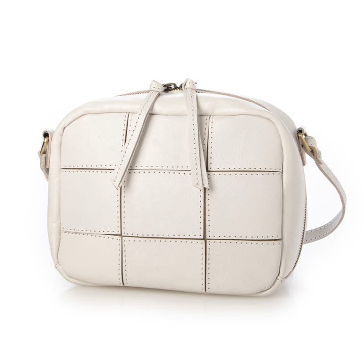 アイボリー | ピークスピーク PEAKSPEAK / 牛革パッチワークスクエアショルダー | UNBILLION