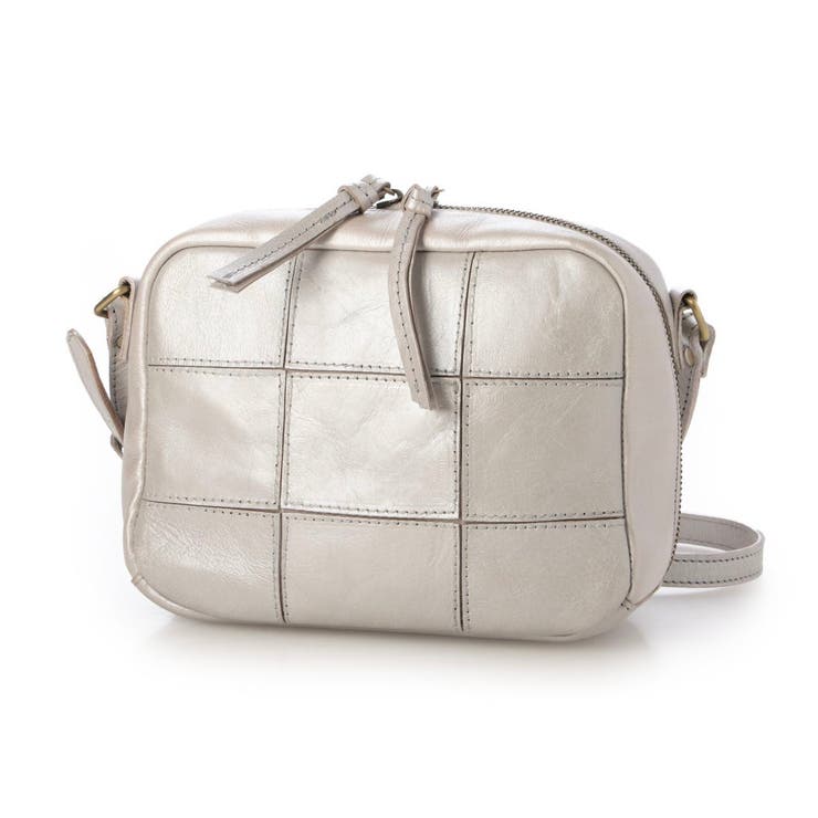 シルバー | ピークスピーク PEAKSPEAK / 牛革パッチワークスクエアショルダー | UNBILLION