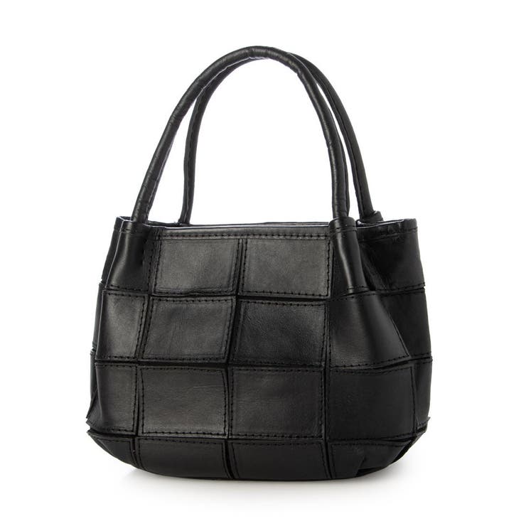 ブラック | ピークスピーク PEAKSPEAK / 牛革パッチワーク・フラップトートS | UNBILLION