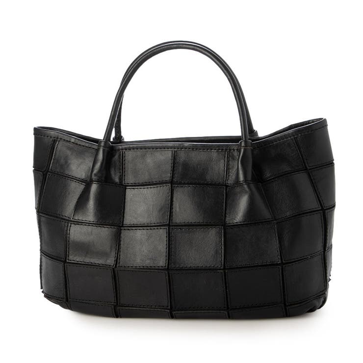 ブラック | ピークスピーク PEAKSPEAK / 牛革パッチワーク・フラップトートL | UNBILLION