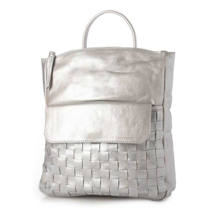 シルバー | ピークスピーク PEAKS PEAK / 牛革レザーメッシュA4リュック | UNBILLION