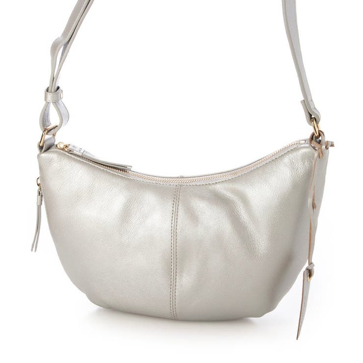 シルバー | アトランタ ATLANTA / やぎ革軽量ハーフムーンショルダー | UNBILLION