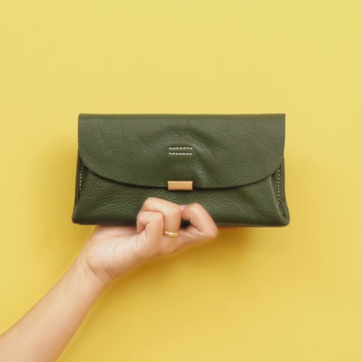 グリーン | アトランタ ATLANTA / 牛革かぶせ長財布 | UNBILLION