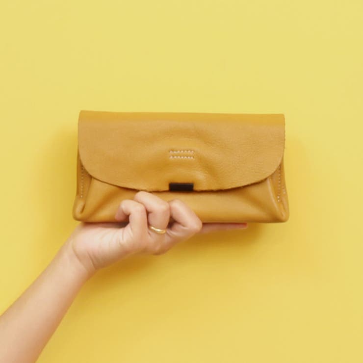 イエロー | アトランタ ATLANTA / 牛革かぶせ長財布 | UNBILLION