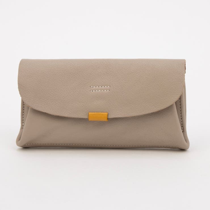 グレーベージュ | アトランタ ATLANTA / 牛革かぶせ長財布 | UNBILLION