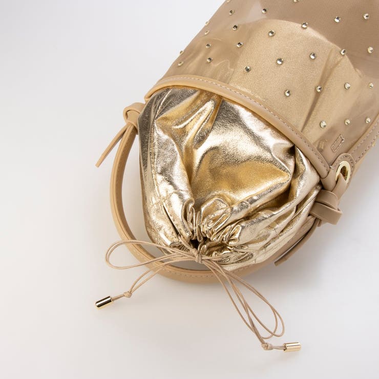 カカトゥ kakatoo / チュール×ビジュー風2wayバケツバッグ | UNBILLION | 詳細画像14 