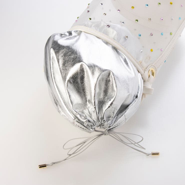 カカトゥ kakatoo / チュール×ビジュー風2wayバケツバッグ | UNBILLION | 詳細画像6 