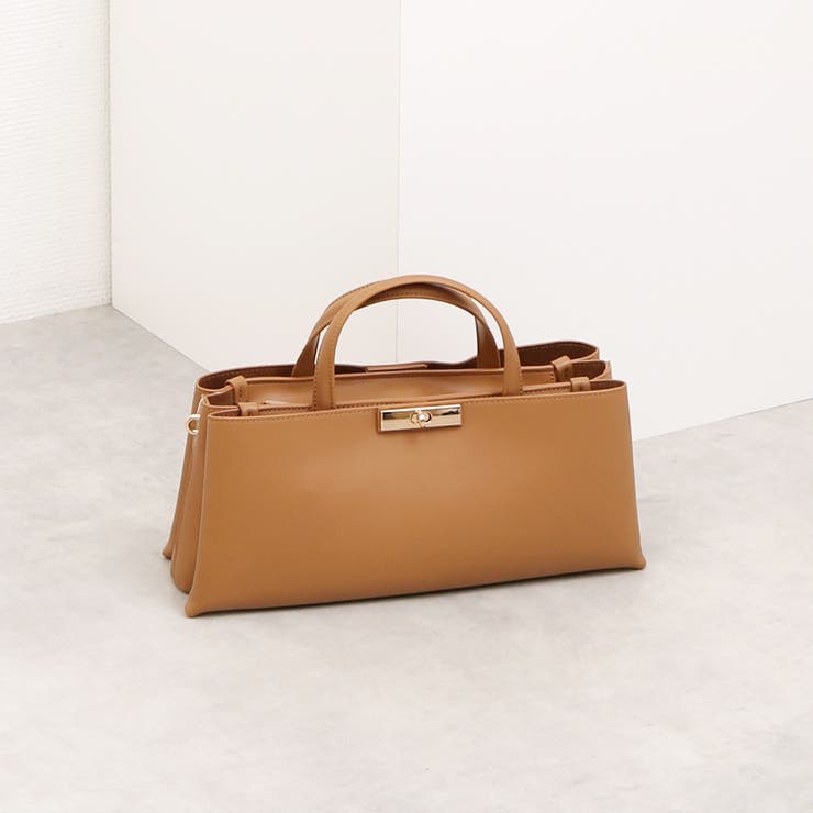 ブラウン | カカトゥ kakatoo / ヒネリ金具横長2wayショルダー | UNBILLION