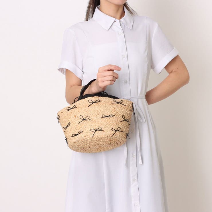 カカトゥ kakatoo / ラフィアブレードリボンバッグ カゴバッグ | UNBILLION | 詳細画像3 