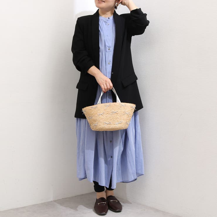 カカトゥ kakatoo / ラフィアブレードリボンバッグ カゴバッグ | UNBILLION | 詳細画像5 