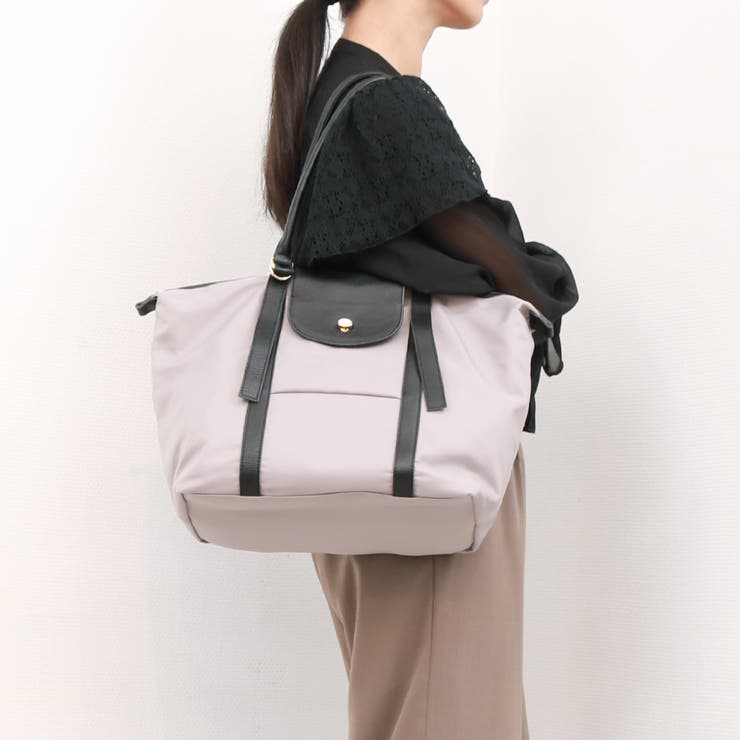 ペルケ perche / ナイロン×牛革かぶせジェムストーントートバッグ | UNBILLION | 詳細画像1 