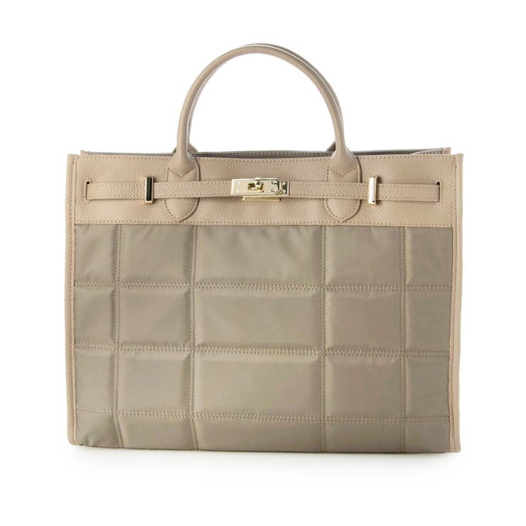 ペルケ/ ナイロンキルト×クロコ型押し牛革A42wayトートバッグ | UNBILLION | 詳細画像1 