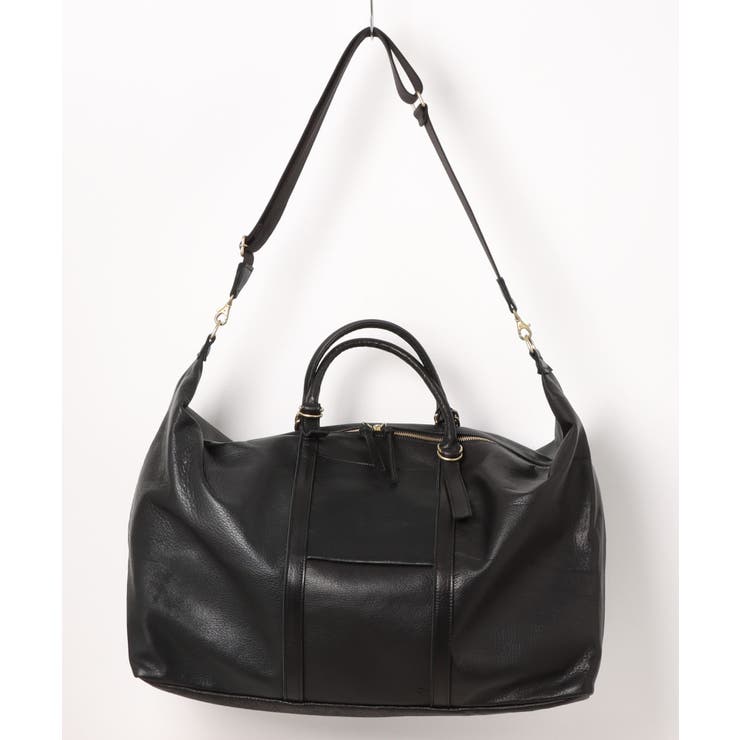 ブラック | ペルケ perche / ガーメントレザー・サスティナブル2wayボストンL | UNBILLION